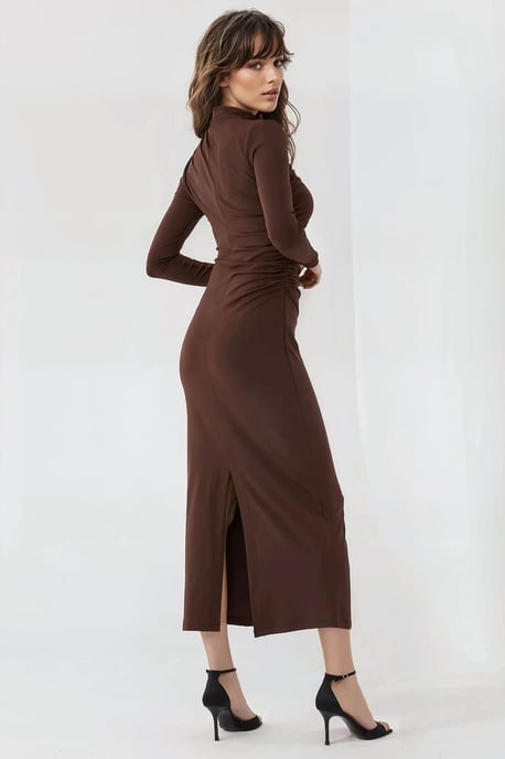 Bodycon Drapiertes Midi-Kleid - Image 2