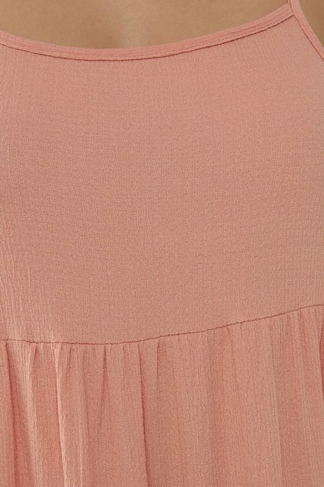 Strukturiertes A-Linien Midi-Kleid - Image 4