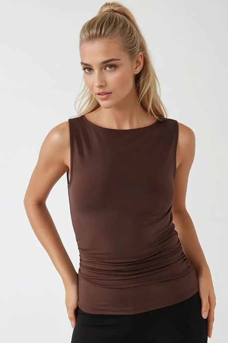 Bootsausschnitt Slim Fit Stricktop - Image 4