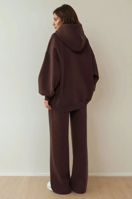 Lockerer Oversized-Pullover mit Kapuze und Kängurutasche - Image 3