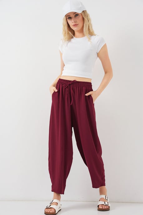 Strukturierte Salwar-Hosen mit Kordelzugbund - Image 1