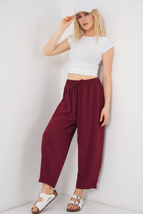 Strukturierte Salwar-Hosen mit Kordelzugbund - Image 3