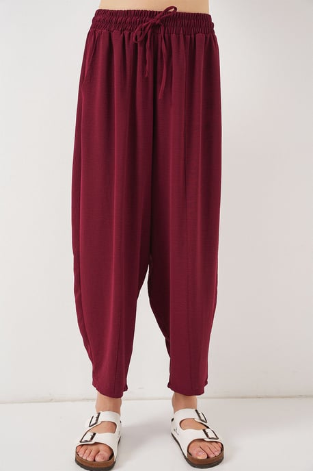 Strukturierte Salwar-Hosen mit Kordelzugbund - Image 4