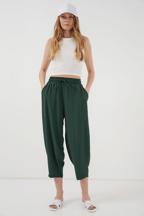 Strukturierte Salwar-Hosen mit Kordelzugbund - Image 1