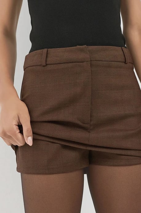 Karierte Mini-Shorts - Image 2
