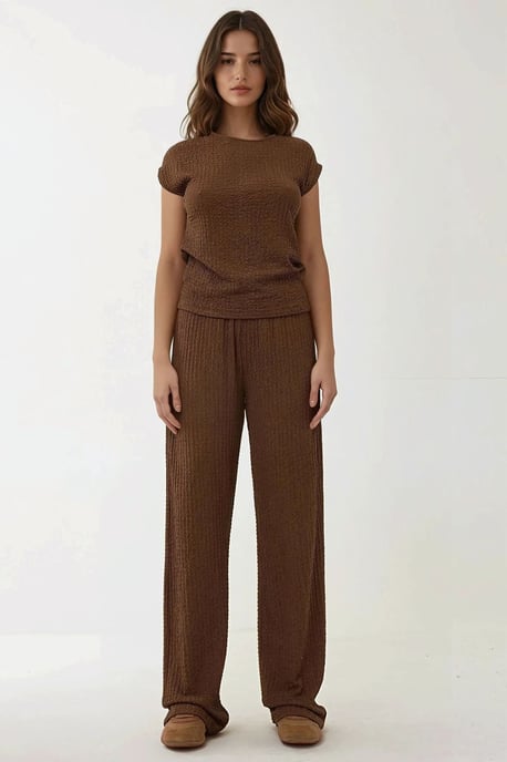 Lässige weite Strickhose mit Textur - Image 4