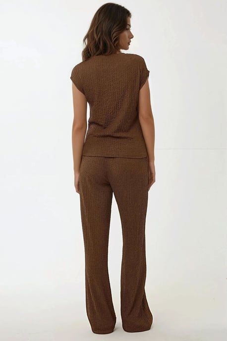 Lässige weite Strickhose mit Textur - Image 5