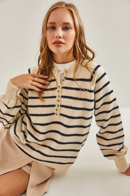 Knopfkragen-Strickpullover - Image 3