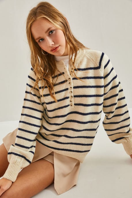 Knopfkragen-Strickpullover - Image 4