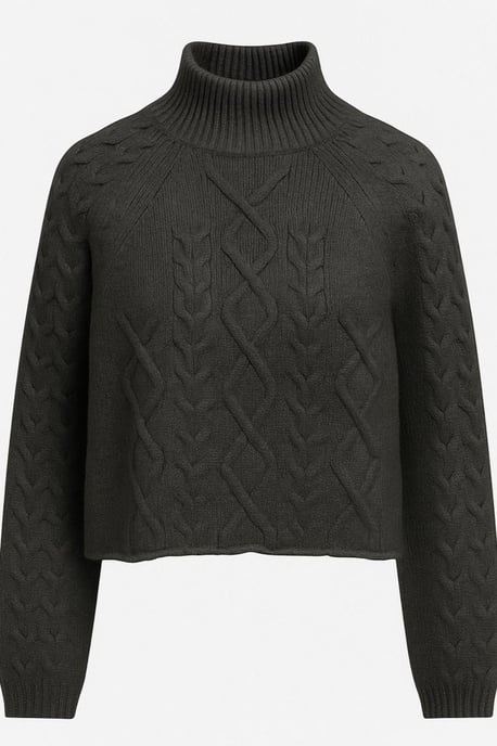 Rippstrick-Pullover mit Argyle-Muster und halbem Stehkragen - Image 2
