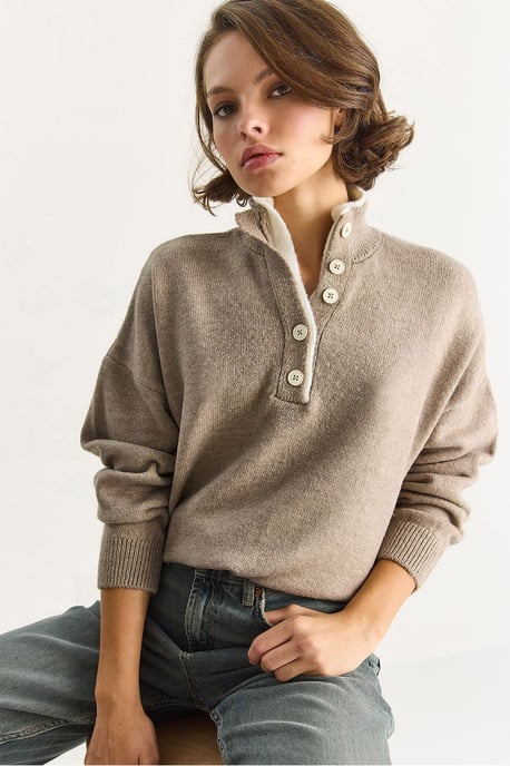 Knöpfbarer Pullover - Image 1