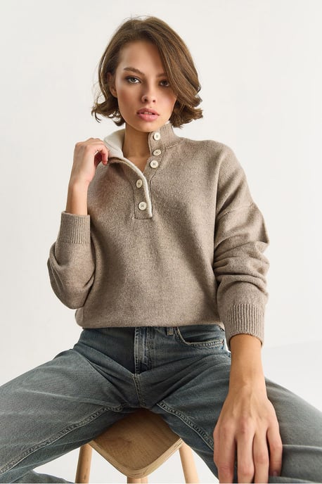 Knöpfbarer Pullover - Image 2