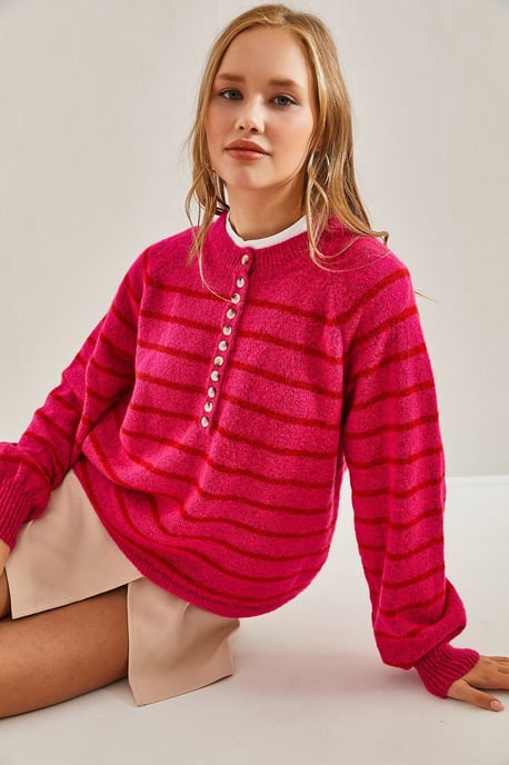 Knopfkragen-Strickpullover - Image 2