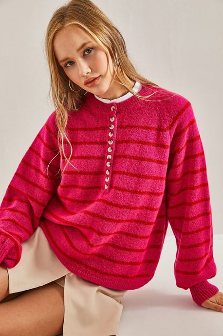 Knopfkragen-Strickpullover - Image 3