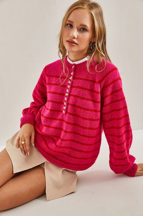 Knopfkragen-Strickpullover - Image 4