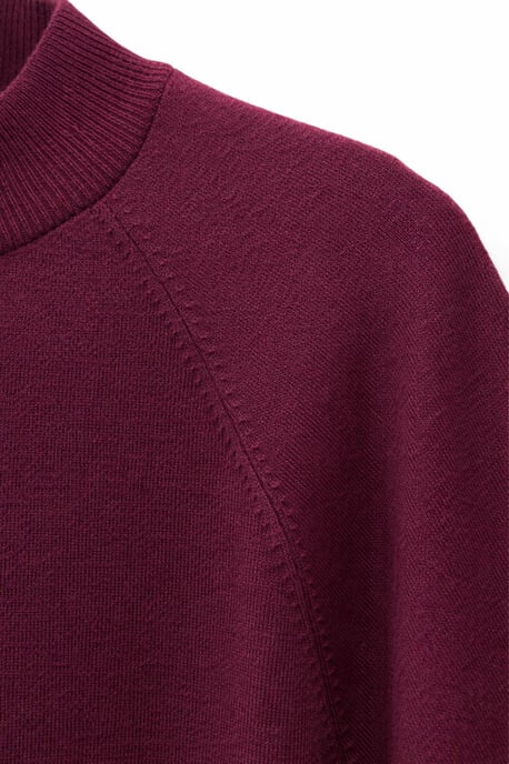 Oversized Rippstrick-Halbrollkragenpullover - Image 3