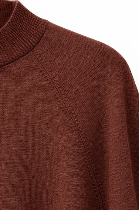 Oversized Rippstrick-Halbrollkragenpullover - Image 3