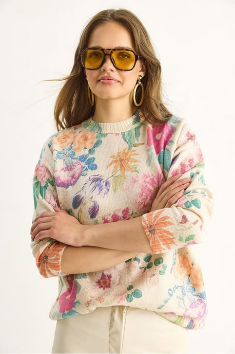 Musterstrickpullover mit Rundhalsausschnitt - Image 4