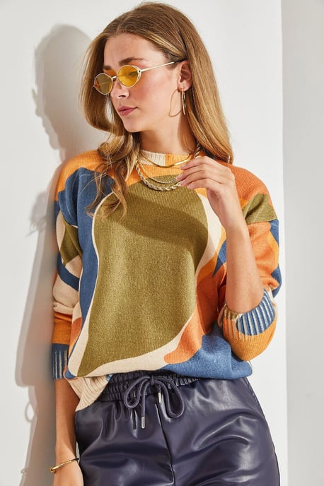 Musterstrickpullover mit Rundhalsausschnitt - Image 4