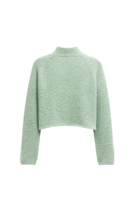 Rippstrick-Pullover mit Argyle-Muster und halbem Stehkragen - Image 4