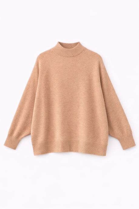 Oversized Rippstrick-Halbrollkragenpullover - Image 2