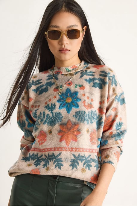 Musterstrickpullover mit Rundhalsausschnitt - Image 2
