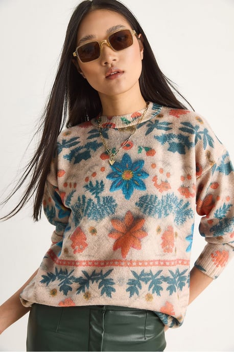 Musterstrickpullover mit Rundhalsausschnitt - Image 5