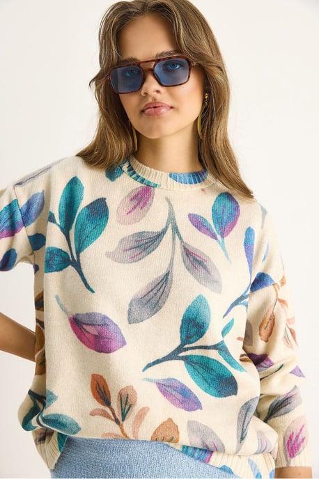 Musterstrickpullover mit Rundhalsausschnitt - Image 2