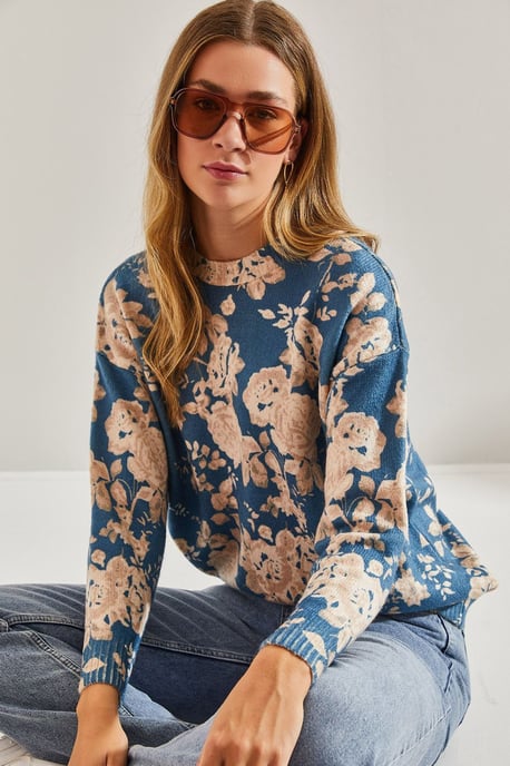 Musterstrickpullover mit Rundhalsausschnitt - Image 3
