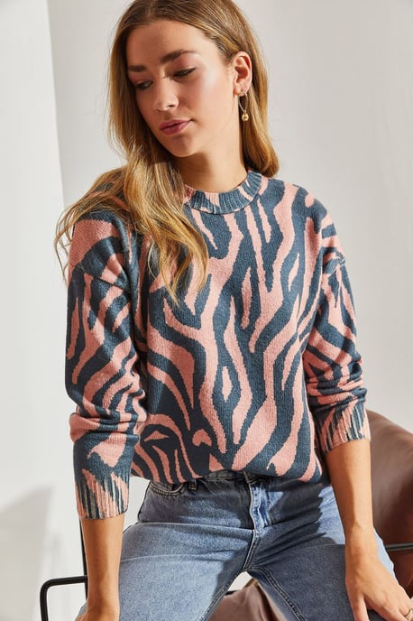 Musterstrickpullover mit Rundhalsausschnitt - Image 2