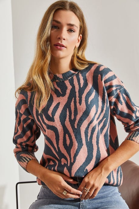 Musterstrickpullover mit Rundhalsausschnitt - Image 3