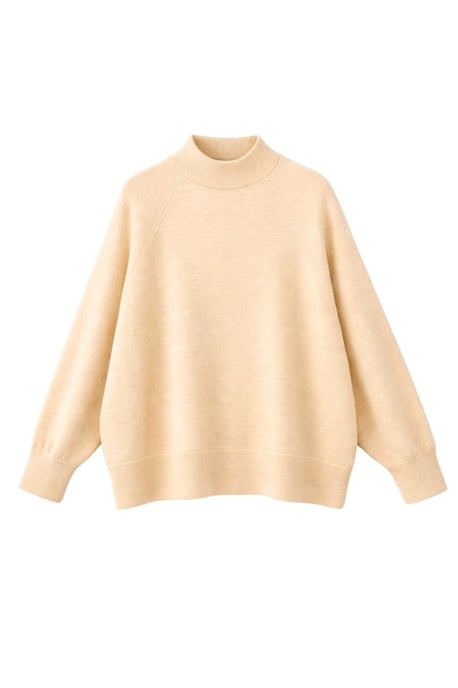 Oversized Rippstrick-Halbrollkragenpullover - Image 1