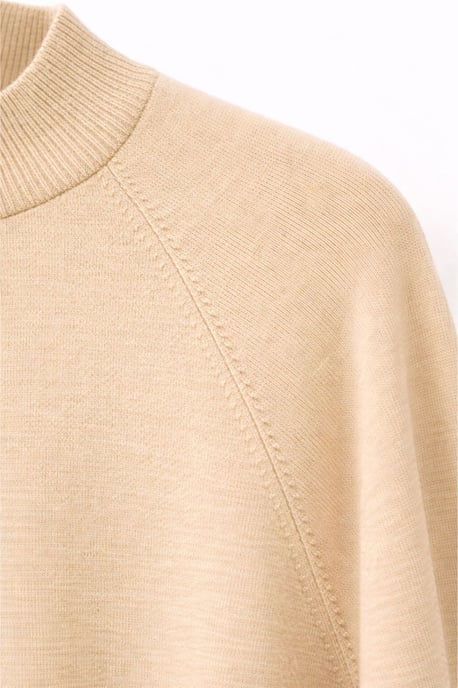 Oversized Rippstrick-Halbrollkragenpullover - Image 3