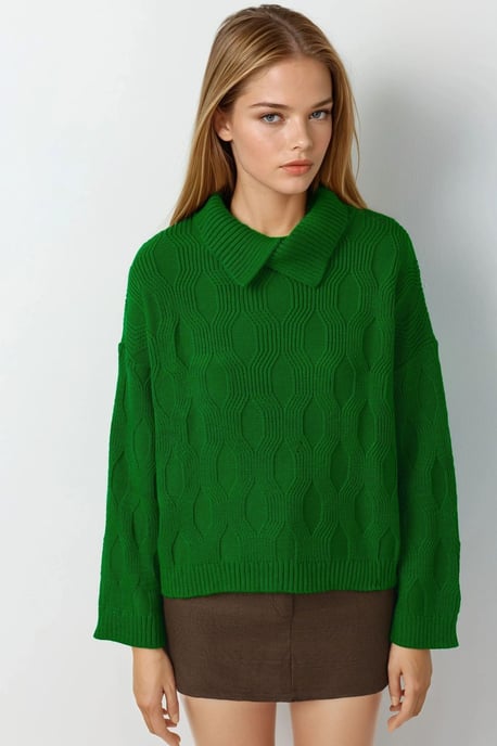 Musterpullover mit Kragenverzierung - Image 6