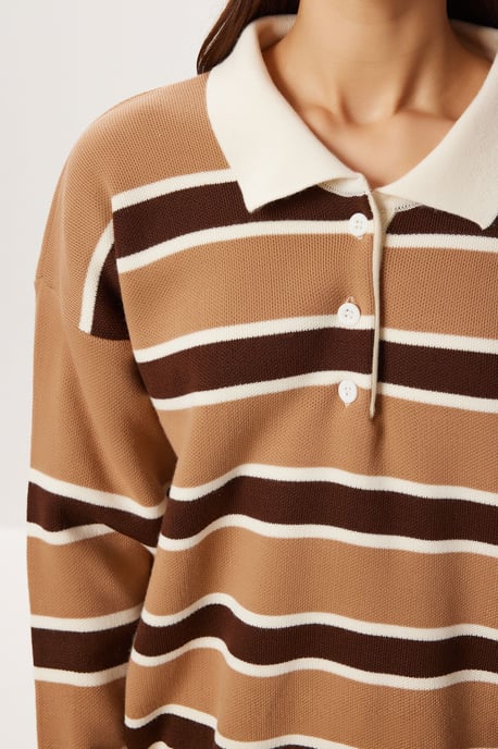 Rippstrick Polo-Kragenpullover - Image 6