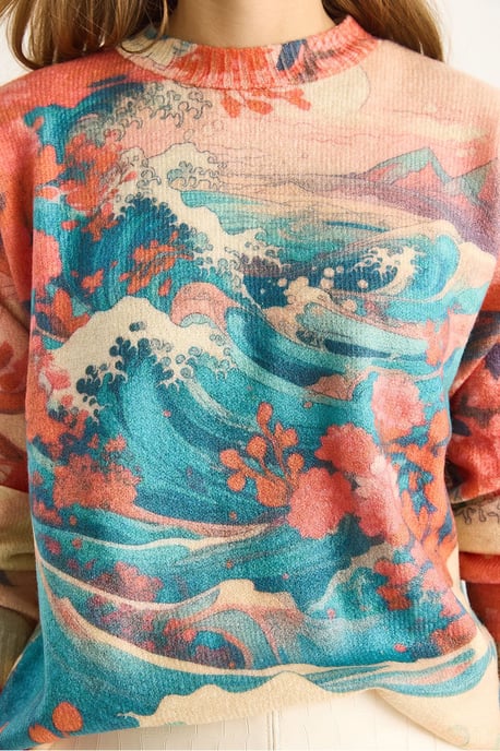 Musterstrickpullover mit Rundhalsausschnitt - Image 6