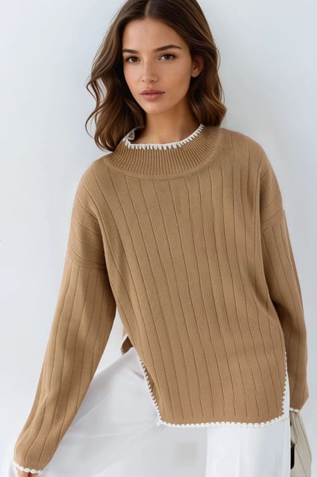 Oversized-Pullover mit Stickdetail - Image 1