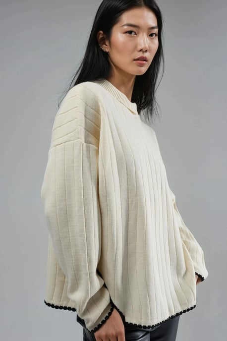Oversized-Pullover mit Stickdetails - Image 2