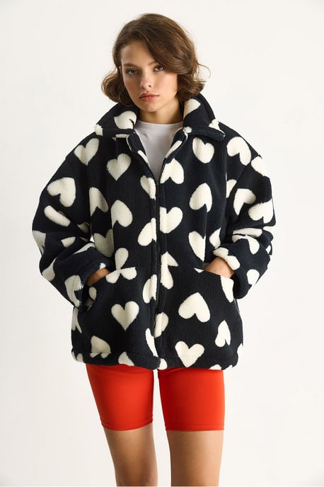 Texturierte Jacke mit Kragen, Daunenpufferjacke - Image 3