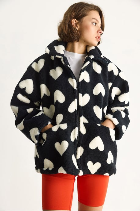 Texturierte Jacke mit Kragen, Daunenpufferjacke - Image 4