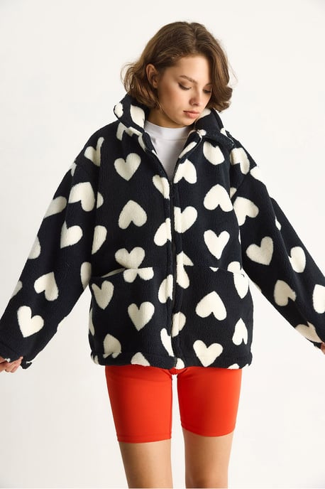 Texturierte Jacke mit Kragen, Daunenpufferjacke - Image 5