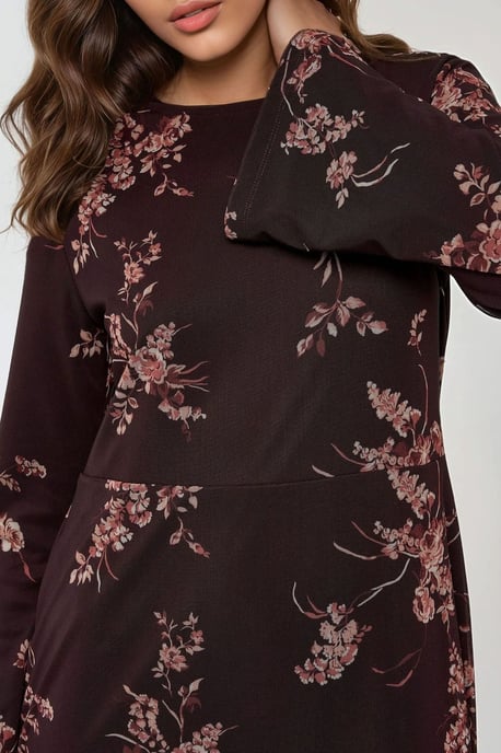 Blumenmuster Modest Kleid - Image 3