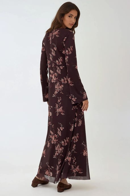 Blumenmuster Modest Kleid - Image 4