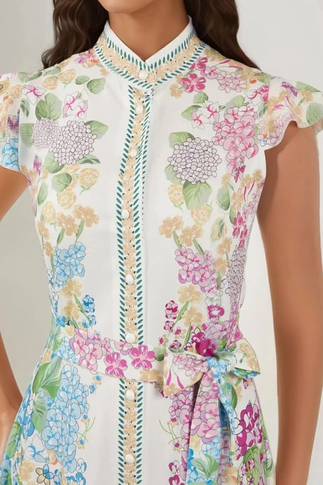 Blumen Tippet Maxi Kleid - Image 3