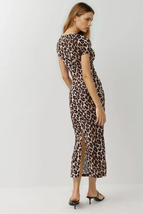 Leopardenmuster Edles Maxikleid - Image 4