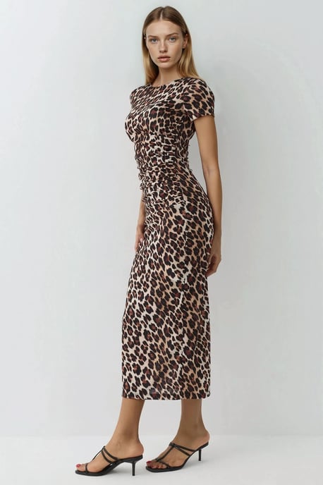 Leopardenmuster Edles Maxikleid - Image 5
