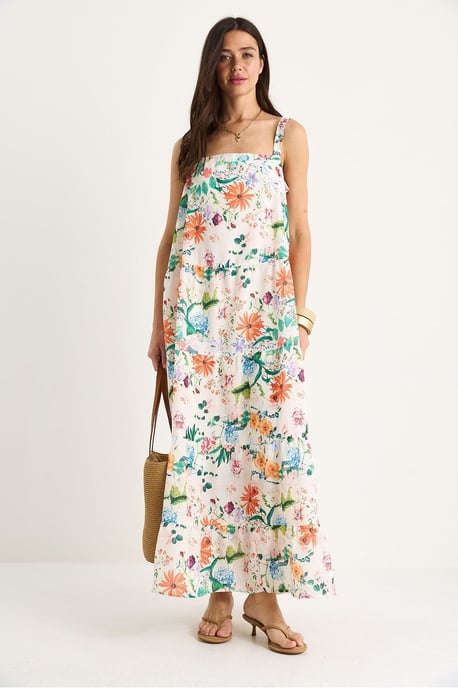 Blühendes Quadratkragen-Maxikleid - Image 2