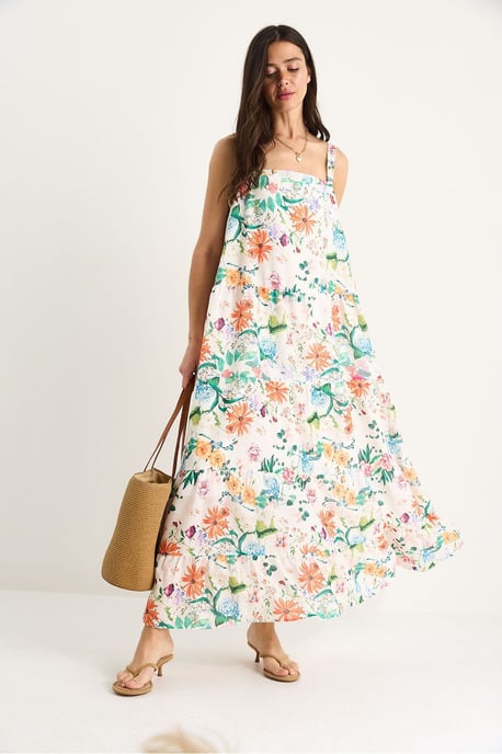 Blühendes Quadratkragen-Maxikleid - Image 3
