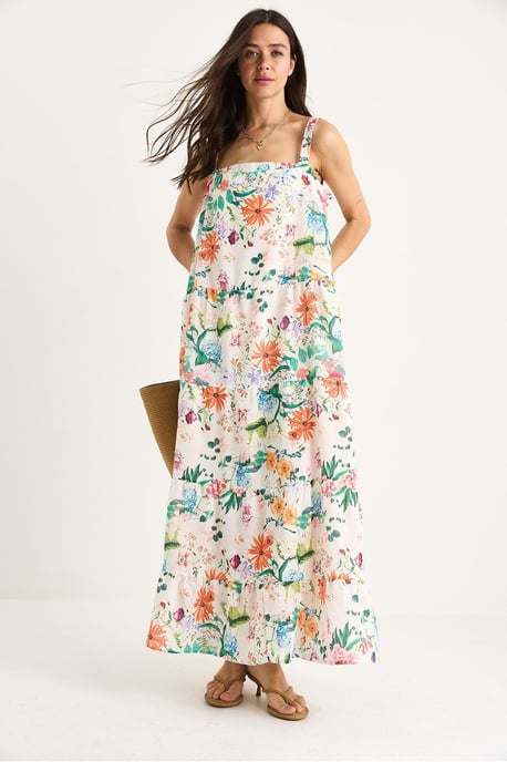 Blühendes Quadratkragen-Maxikleid - Image 4