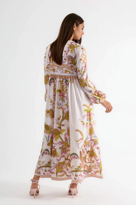 Gürteltop Maxi-Kleid mit V-Ausschnitt - Image 4